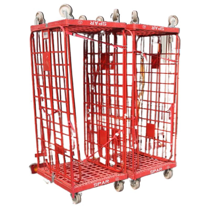 JINGLE industrial fence Warehouse logistics cage car folding grid trolley
