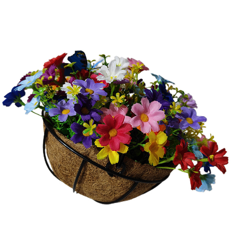 ZONGHONG iron hanging basket decorations Balcony decoration plastic flower ceiling pendant