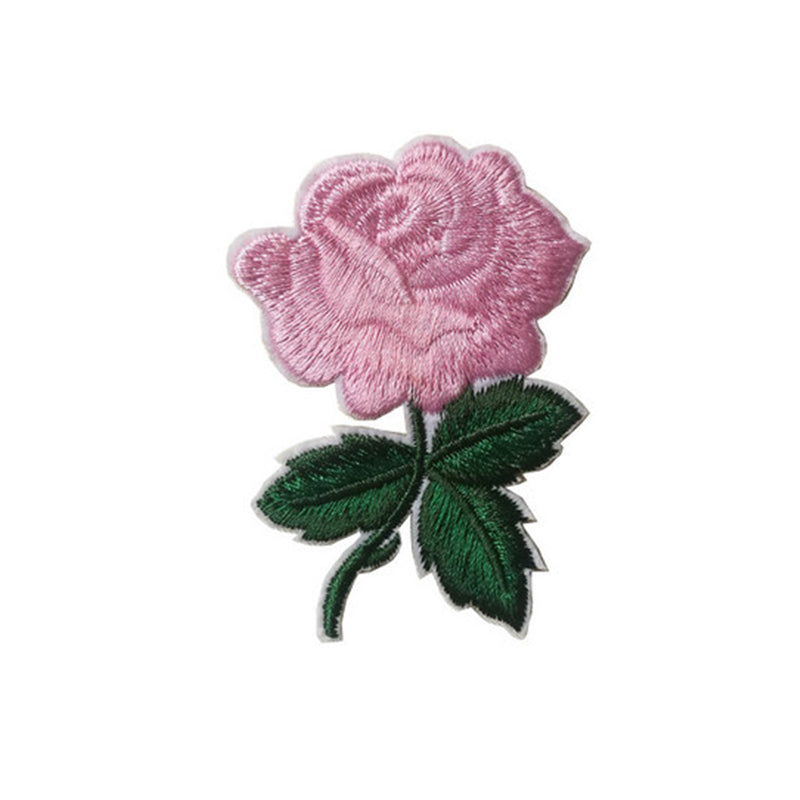 SHENGTONG Rose Series Ripped patch applique embroidery cloth patch