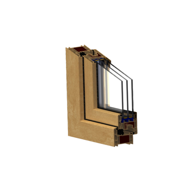 HUSHENG Plastic Steel 65 Series Casement Window Broken bridge aluminum doors and Windows sound insulation