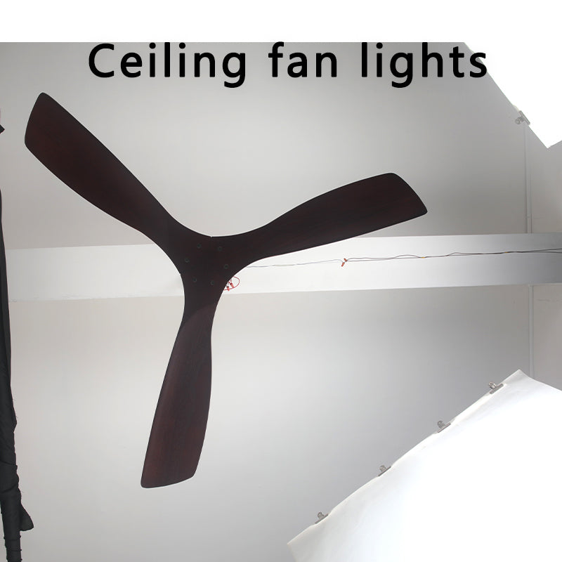 FENGZHIYUAN Ceiling fan light JY52-1307 Large wind LED solid wood traditional fan light