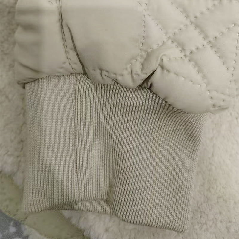 TINGXUN Faux Lamb‘s Wool Denim Patchwork Jacket 02 (Please consult customer service for specific prices) color blocking fashionable and versatile furry jacket