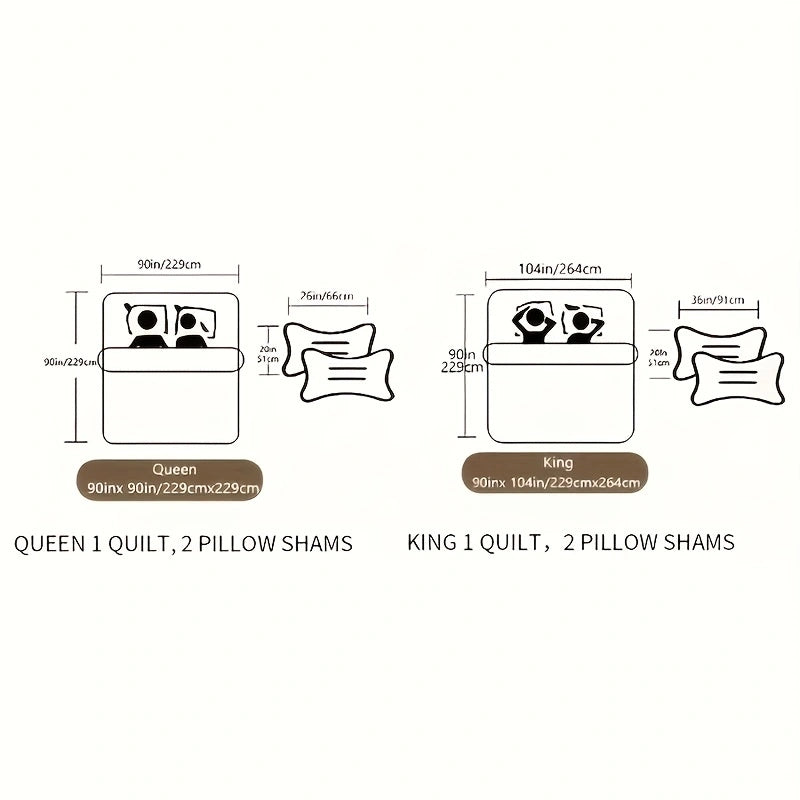 GANGZHENG 3Pcs Printed Bed Cover Set (French style 02) Four seasons of high-end four-piece household