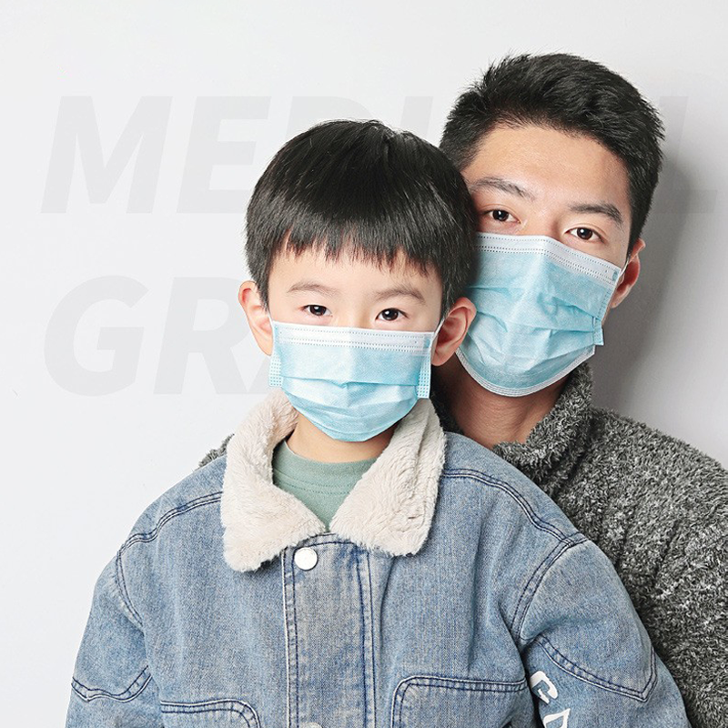 CHAOYANG Medical Surgical Masks Triple-Layer Protected Individually Wrapped Boxed