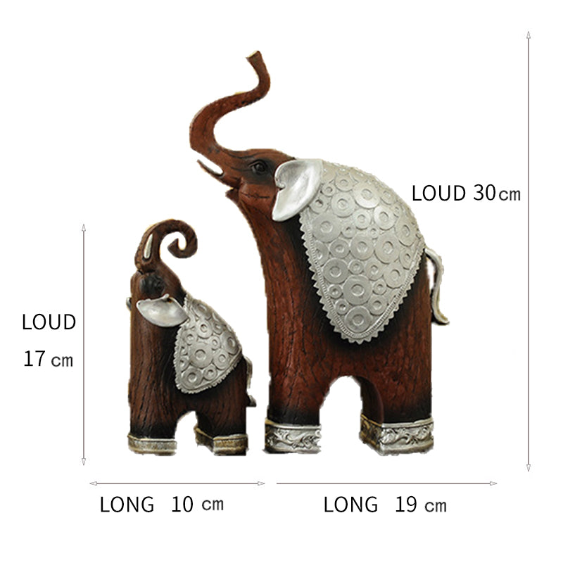 RONGHE Thai Style Wooden Mother And Child Elephant(For specific pricing, please consult our customer service)Minimum order quantity: 200 pieces Unique Desktop Ornaments Collectibles