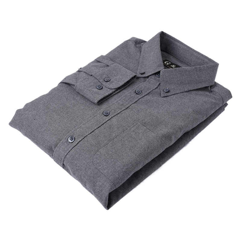 LESHI 2025 Autumn and winter new cotton color spun brushed casual shirt haute couture Business Shirt comforts Slim Appear temperament long-sleeved shirt