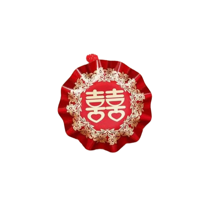 JINGMEI Round Plastic Tray 3（For specific pricing, please contact customer service）Wedding Supplies New Home Celebration Chinese-Style Fruit Tray