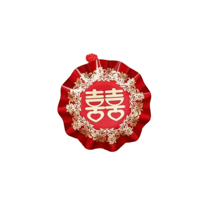 JINGMEI Round Plastic Tray 3（For specific pricing, please contact customer service）Wedding Supplies New Home Celebration Chinese-Style Fruit Tray