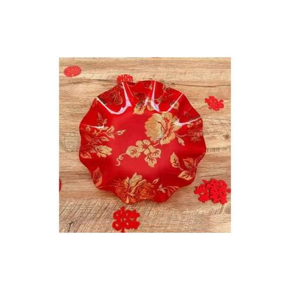 JINGMEI Round Plastic Tray 3（For specific pricing, please contact customer service）Wedding Supplies New Home Celebration Chinese-Style Fruit Tray