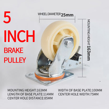 SHENGHONG Thickend Nylon Casters 02（For specific pricing, please consult customer service）Universal Wheel large caliber PP material