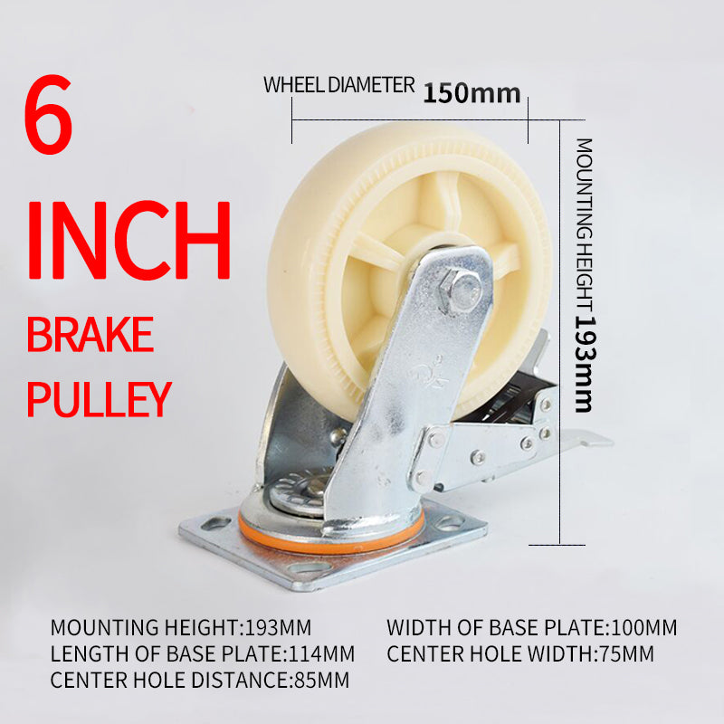 SHENGHONG Thickend Nylon Casters 02（For specific pricing, please consult customer service）Universal Wheel large caliber PP material