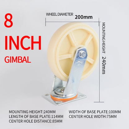 SHENGHONG Thickend Nylon Casters 02（For specific pricing, please consult customer service）Universal Wheel large caliber PP material