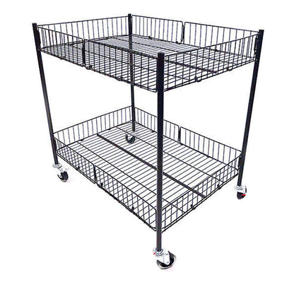 JINGLE Mobile Advertising Cage  Stall cart supermarket promotion rack mobile clothing display
