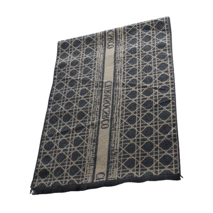 GUANZHI High Warp Wool Blend Scarf 35cm   Warm high-end scarf for men