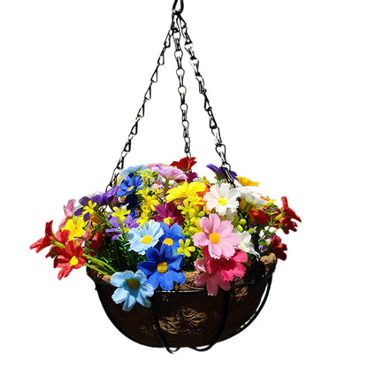 ZONGHONG iron hanging basket decorations   Balcony decoration plastic flower ceiling pendant