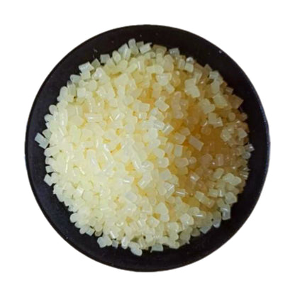 XINDA Carton color box sealing hot melt adhesive pellets HAB-4 yellow packaging adhesive  High viscosity hot melt adhesive coated color box sealing adhesive