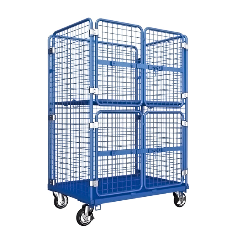 JINGLE industrial fence  Warehouse logistics cage car folding grid trolley