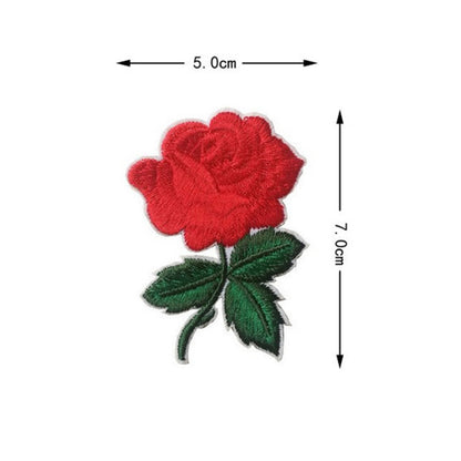 SHENGTONG Rose Series  Ripped patch applique embroidery cloth patch