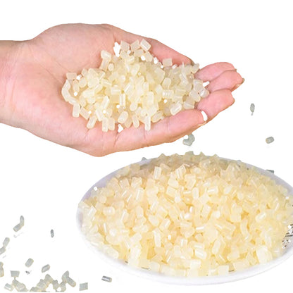 XINDA Carton color box sealing hot melt adhesive pellets HAB-4 yellow packaging adhesive  High viscosity hot melt adhesive coated color box sealing adhesive