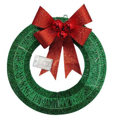 ZONGHONG props for decorations the nativity scene  Christmas wreath metal luminous bow wreath scene decoration arrangement