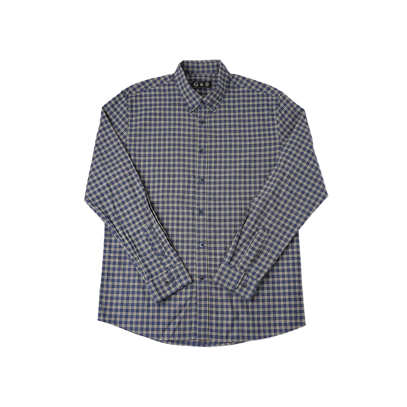 LESHI 2025 Fall And Winter Brushed Cotton Plaid Shirt  Comfortable, wrinkle-resistant Business formal wear