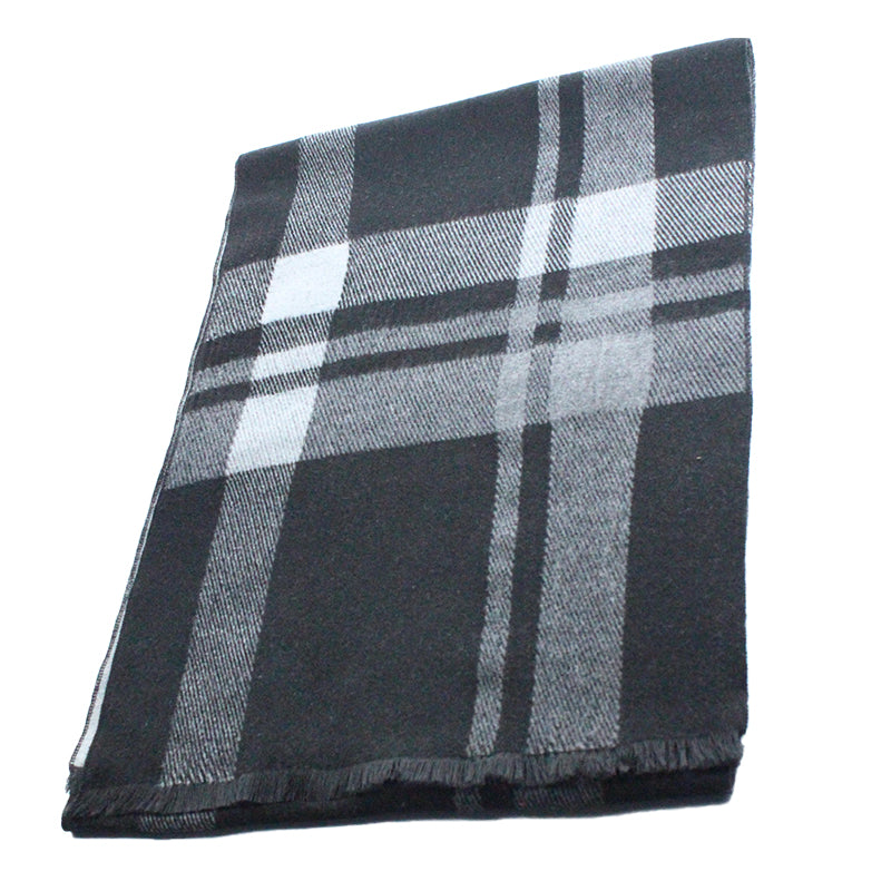 GUANZHI High Warp Wool Blend Scarf 35cm   Warm high-end scarf for men