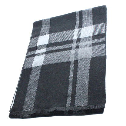 GUANZHI High Warp Wool Blend Scarf 35cm   Warm high-end scarf for men