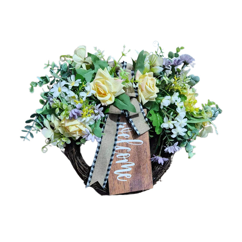 ZONGHONG welcome spring summer wooden sing decorations  Handicraft pendant personalized listing layout props