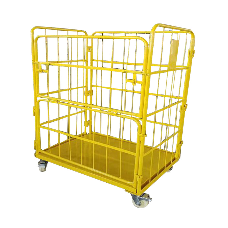 JINGLE industrial fence  Warehouse logistics cage car folding grid trolley