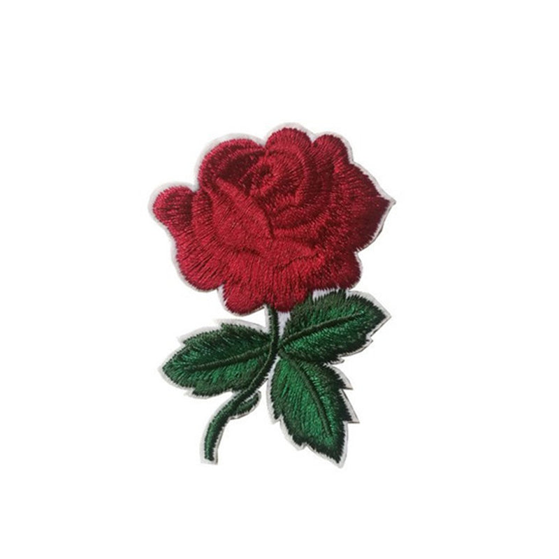 SHENGTONG Rose Series  Ripped patch applique embroidery cloth patch