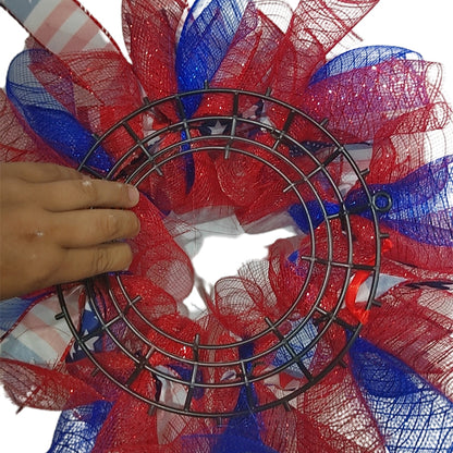 ZONGHONG wreath suspended wreath   American flag wreath wreath pendant Independence Day ornament
