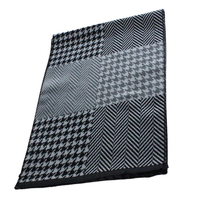 GUANZHI High Warp Wool Blend Scarf 35cm   Warm high-end scarf for men