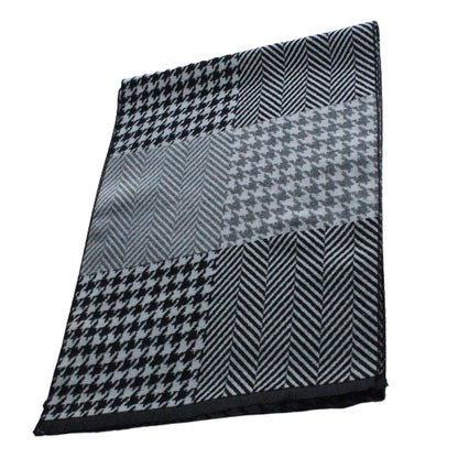 GUANZHI High Warp Wool Blend Scarf 35cm   Warm high-end scarf for men