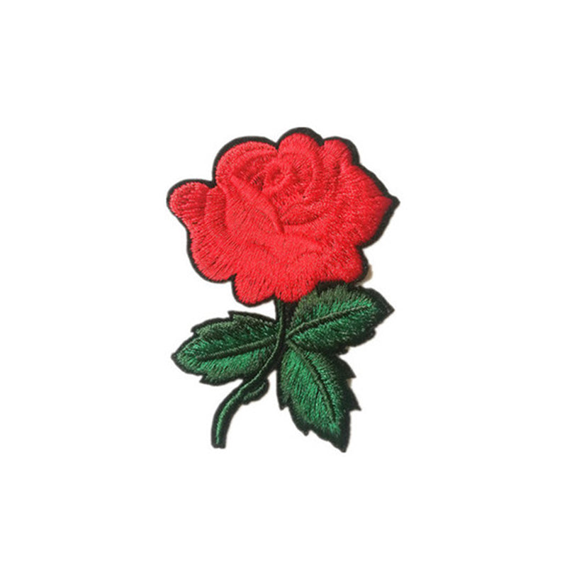 SHENGTONG Rose Series  Ripped patch applique embroidery cloth patch