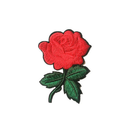 SHENGTONG Rose Series  Ripped patch applique embroidery cloth patch