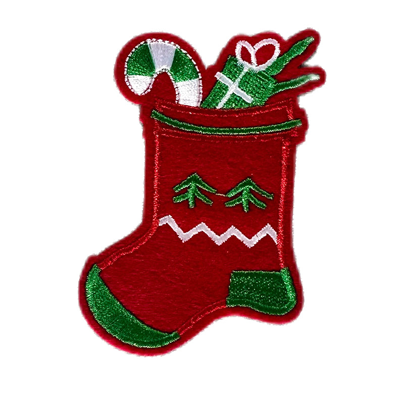 SHENGTONG Christmas Series  Embroidery cloth paste hair accessories DIY accessories