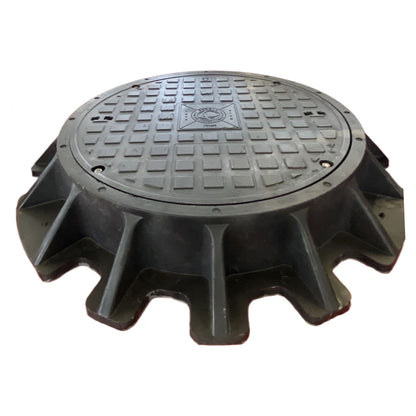 HESHENG Fiberglass reinforced plastic composite manhole cover  The pressure manhole cover is sealed and waterproof