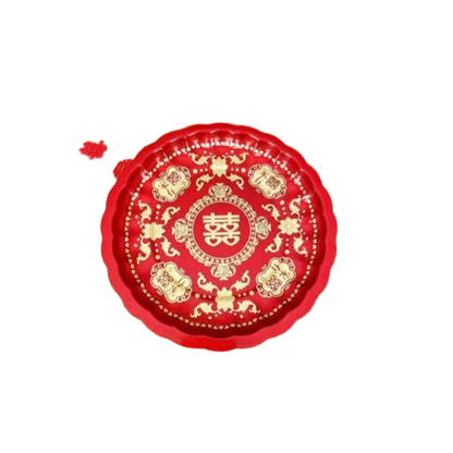 JINGMEI Round Plastic Tray 2（For specific pricing, please contact customer service）Festive Home Decor Decorative Supplies Fruit Celebration Tray