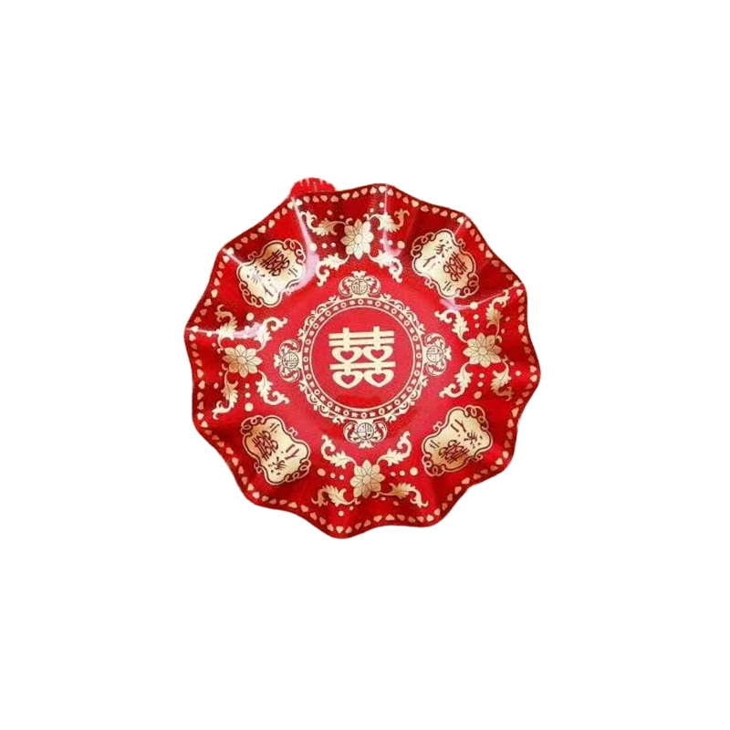 JINGMEI Round Plastic Tray 3（For specific pricing, please contact customer service）Wedding Supplies New Home Celebration Chinese-Style Fruit Tray