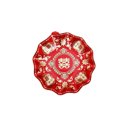 JINGMEI Round Plastic Tray 3（For specific pricing, please contact customer service）Wedding Supplies New Home Celebration Chinese-Style Fruit Tray