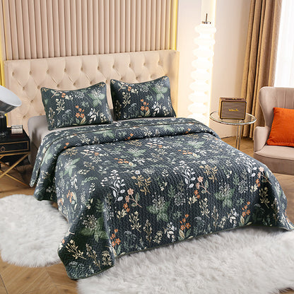GANGZHENG 3Pcs Printed Bed Cover Set (French style 03)  Four seasons of high-end four-piece household