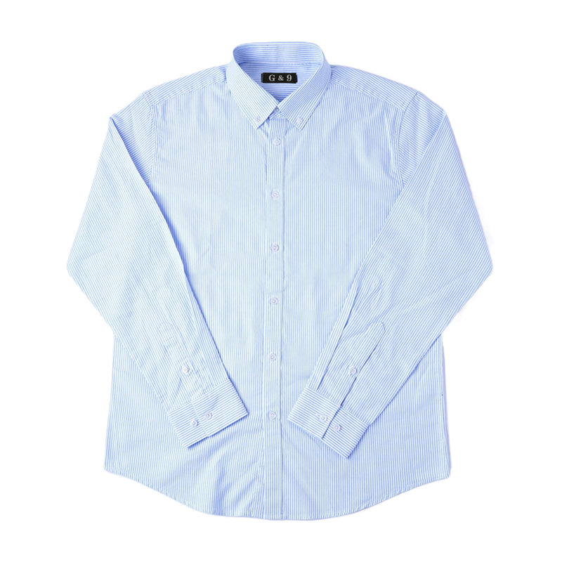 LESHI 2025 Autumn and Winter Cotton Oxford Spun Vertical Stripe Long Sleeve Shirt  business casual Men's Long Sleeve Shirts non-iron and easy care