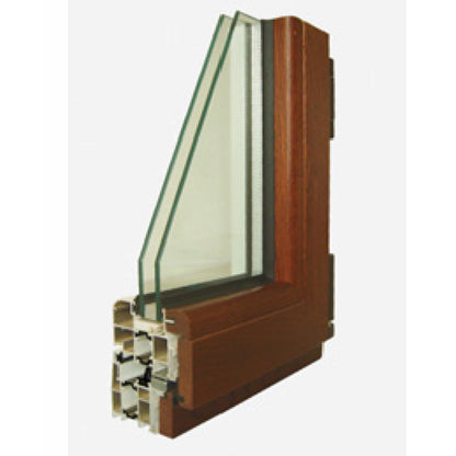 ZHONGJING Italian Aluminum Wood Composite Windows  Soundproof glass seals the balcony