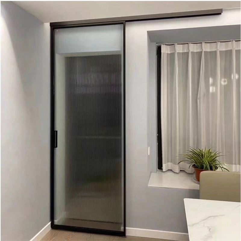 FOLAN 40 sliding door monorail  Glass partition door very narrow edge aluminum magnesium titanium alloy