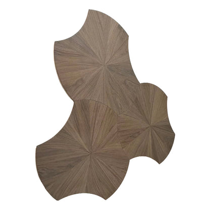 SHIJU Black walnut lotus leaf parquet  Multiple floors of solid wood laminated oak flooring