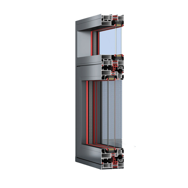 MEISHUN 106 Window with double internal sash  The broken bridge aluminum doors and Windows seal the balcony window screen one push and pull the window