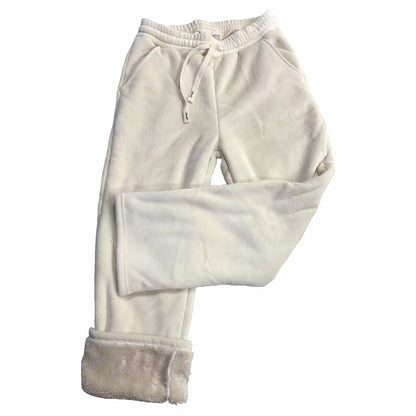 QINXI Composite pants length Starting quantity 8000 White Straight Leg Pants padded and lengthened Winter High Waist Draped