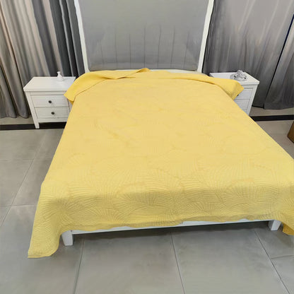 GANGZHENG 1pcs Cotton Plain Bed Cover (Banana leaf)  Pure cotton bed mattress household bedroom padded mattress