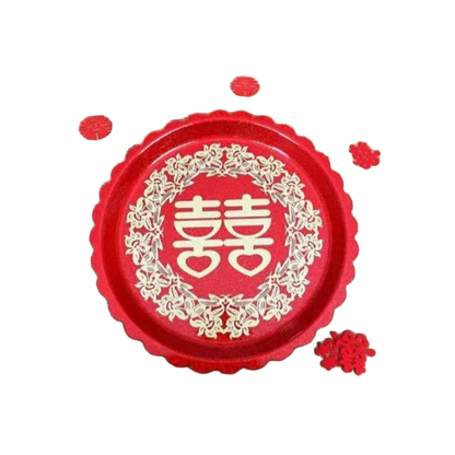 JINGMEI Round Plastic Tray 1（For specific pricing, please contact customer service）Festive Home Decor Decorative Supplies Fruit Celebration Tray