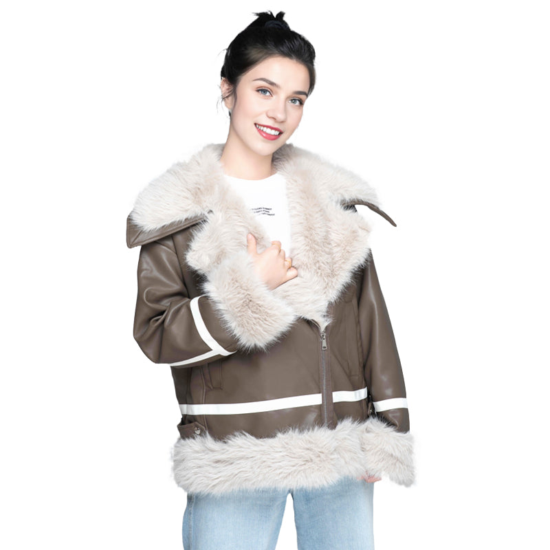 ZHENJIN Women's fur composite
